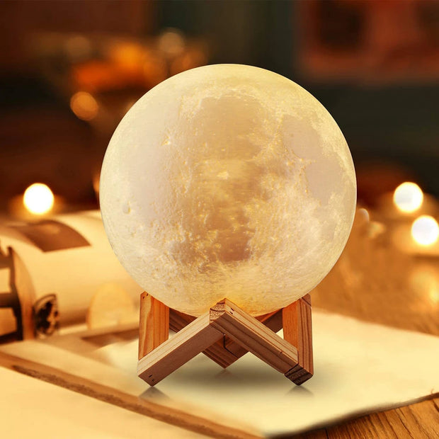 battery-powered moon lamp