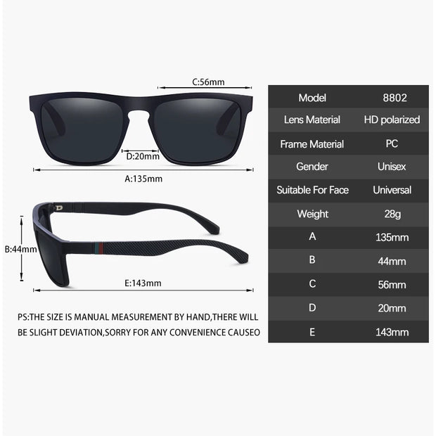 Fashion Square Vintage Polarized Sunglasses