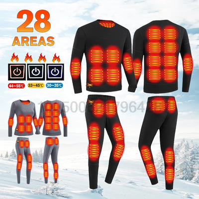 USB Electric Heated Underwear Set