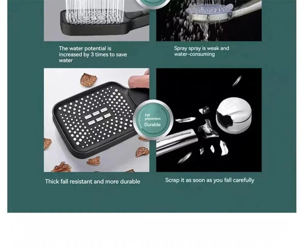 Adjustable 3-Mode High-Pressure Shower Head