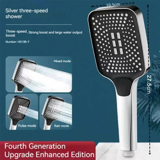 Adjustable 3-Mode High-Pressure Shower Head