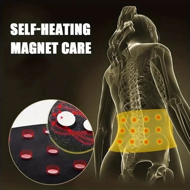Adjustable Self-Heating Magnetic Therapy Waist Support Belt