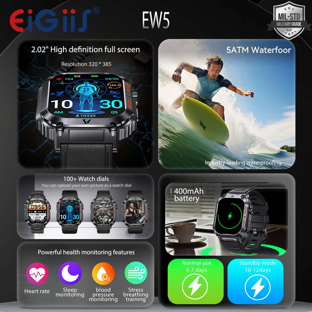 5ATM waterproof rating