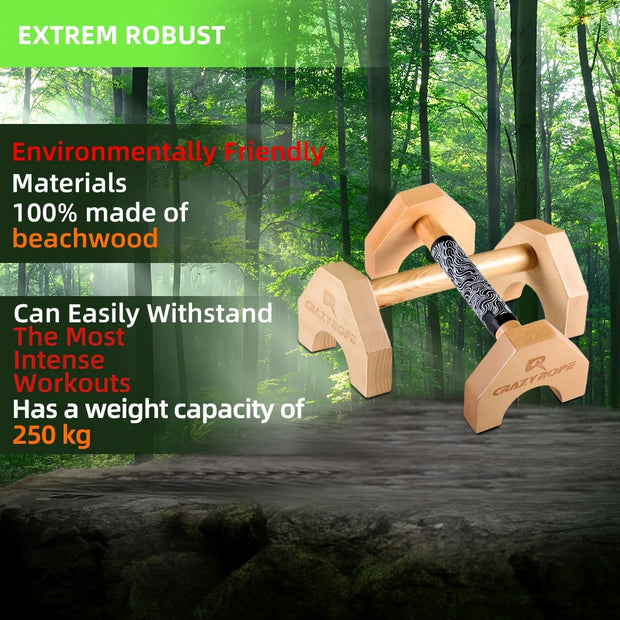 Wooden Push-Up Bar Stands