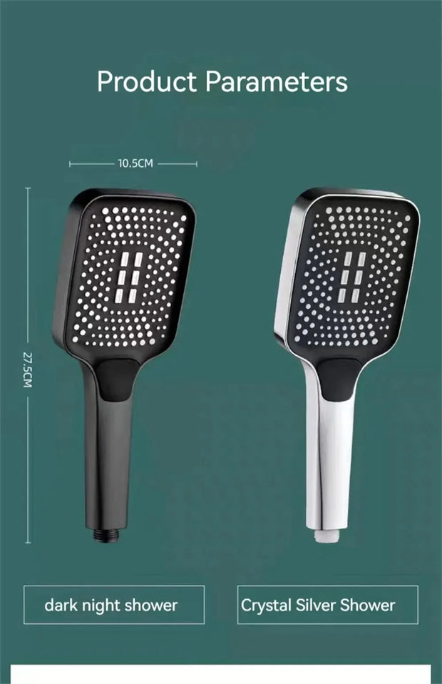 Adjustable 3-Mode High-Pressure Shower Head