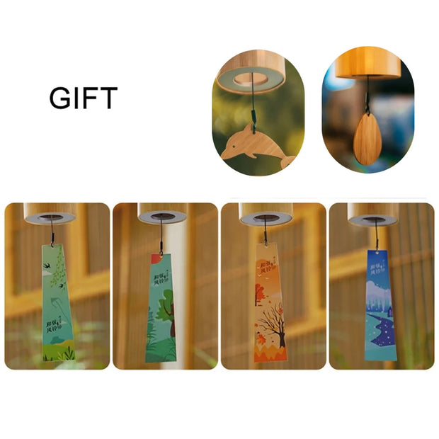 Bamboo  Wind Chimes Set