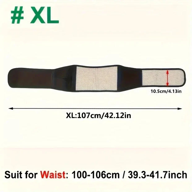 Adjustable Self-Heating Magnetic Therapy Waist Support Belt