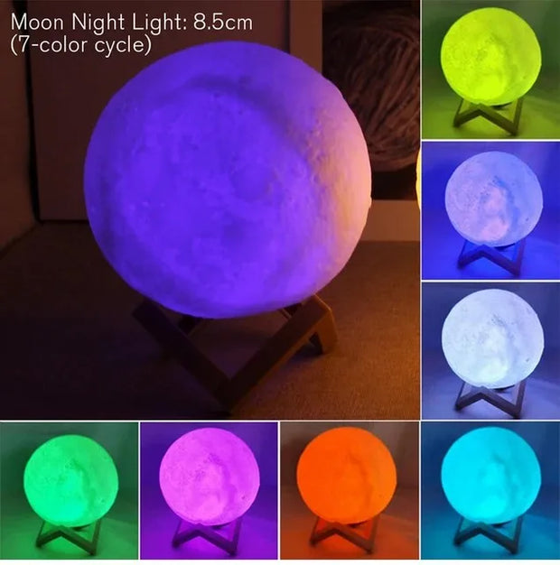 battery-powered moon lamp