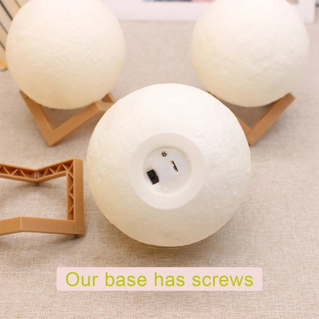battery-powered moon lamp
