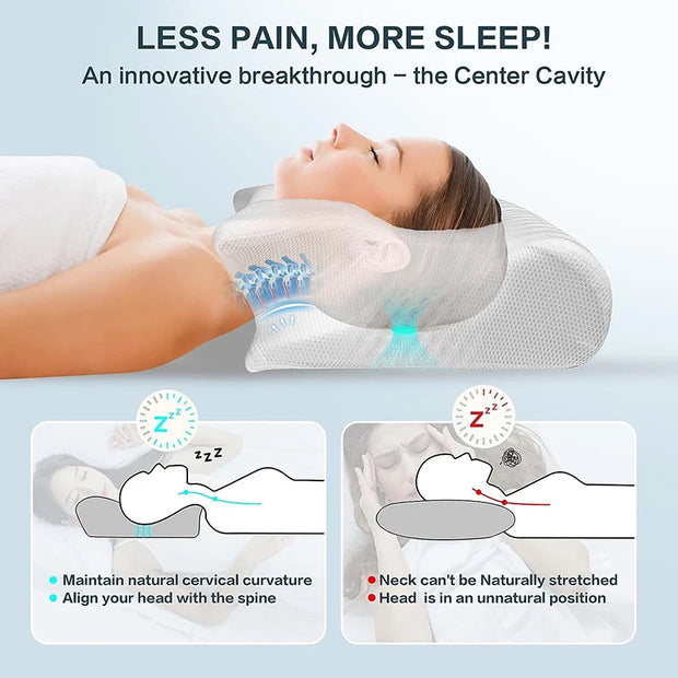 1pc Memory Foam Cervical Pillow