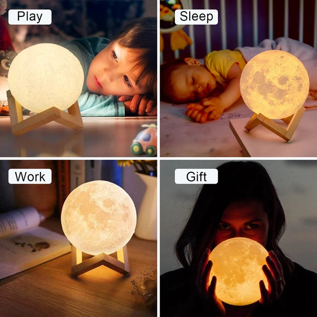 battery-powered moon lamp