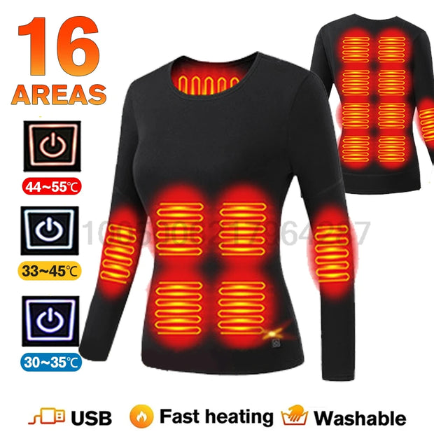 USB Electric Heated Underwear Set