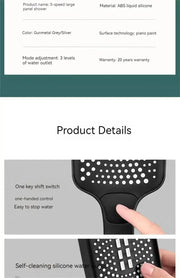 Adjustable 3-Mode High-Pressure Shower Head