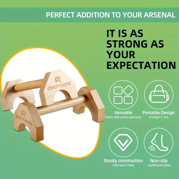 Wooden Push-Up Bar Stands