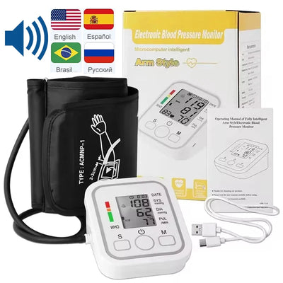 Spanish Voice Digital Arm Blood Pressure Meter