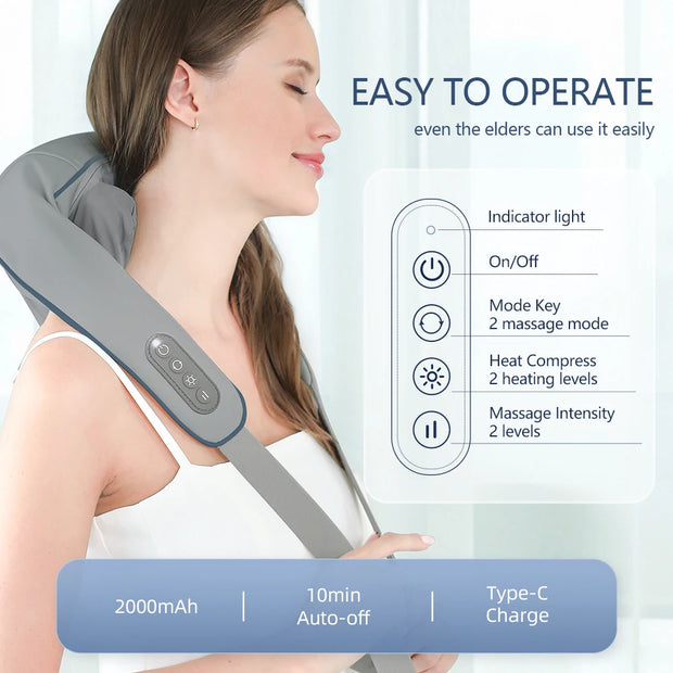Wireless Neck and Back Massager.