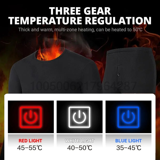 USB Electric Heated Underwear Set