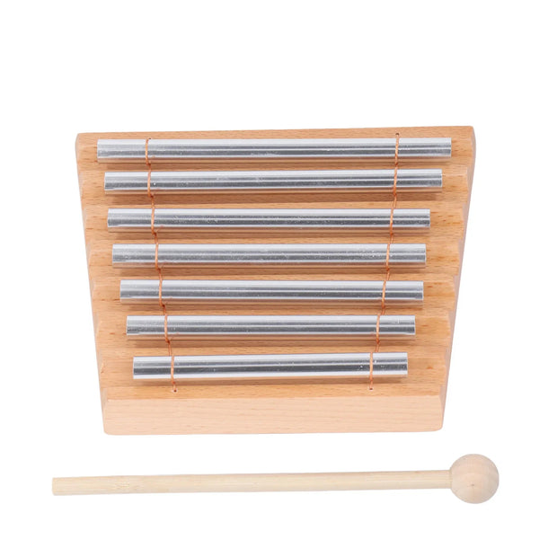 Hand Chime with Mallet Metal Tubes Wood Chime
