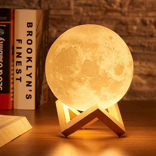 battery-powered moon lamp