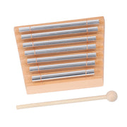 Hand Chime with Mallet Metal Tubes Wood Chime