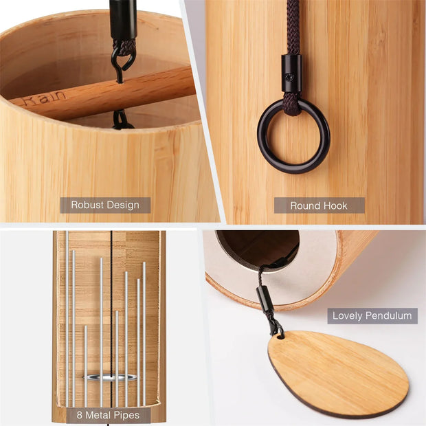 Bamboo  Wind Chimes Set
