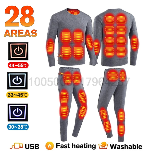 USB Electric Heated Underwear Set