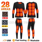 USB Electric Heated Underwear Set