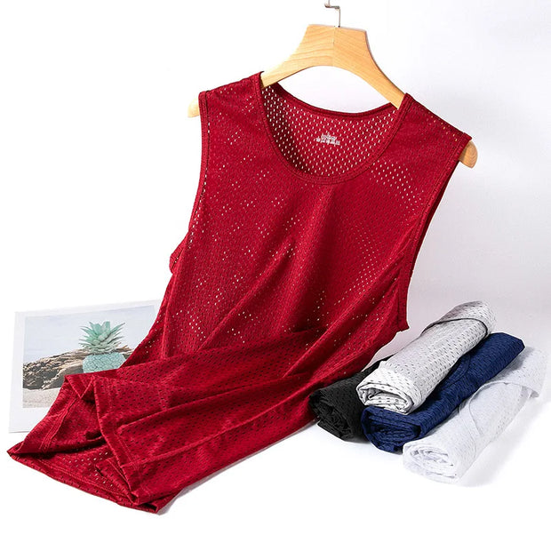 Ice silk Mesh Sports Vest Tank Top