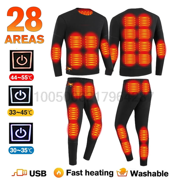 USB Electric Heated Underwear Set