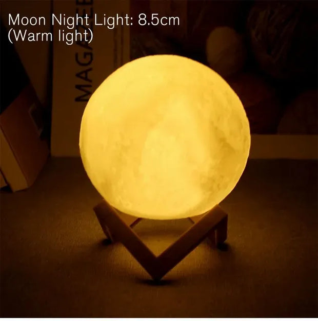 battery-powered moon lamp