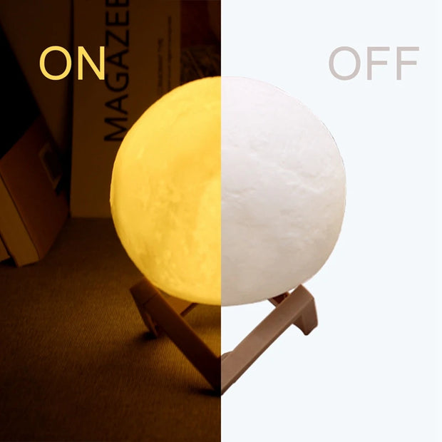 battery-powered moon lamp