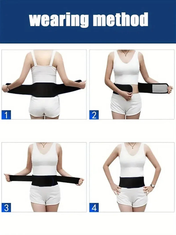 Adjustable Self-Heating Magnetic Therapy Waist Support Belt