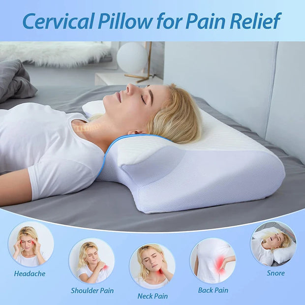 1pc Memory Foam Cervical Pillow