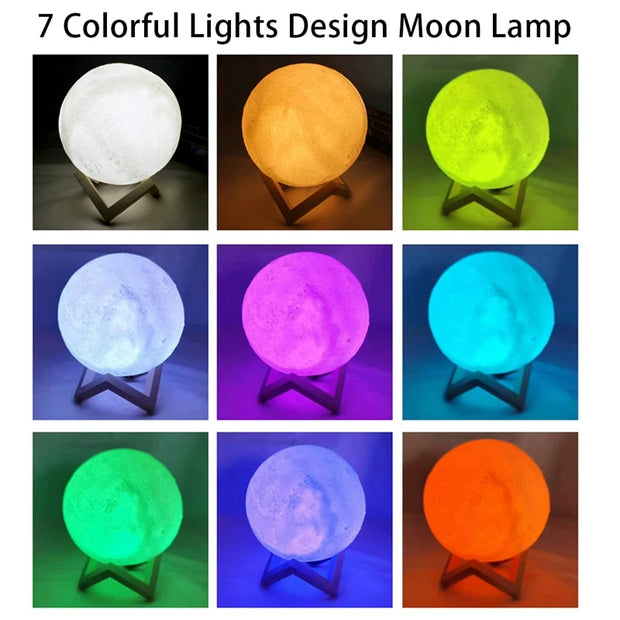 battery-powered moon lamp