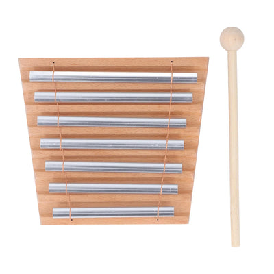 Hand Chime with Mallet Metal Tubes Wood Chime